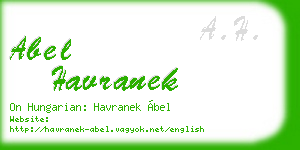 abel havranek business card